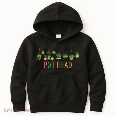 Pot Head For Plant lovers Kids Hoodie