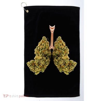 Pot Lungs Golf Towel