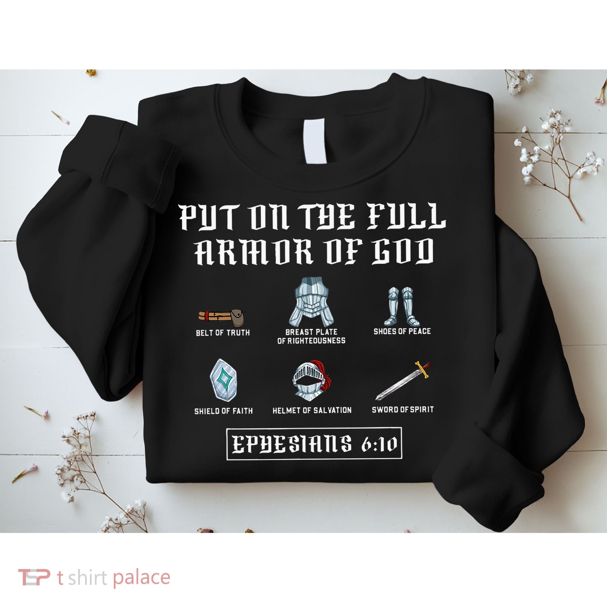 Put On The Full Armor Of God Funny Saying Christian Sweatshirt