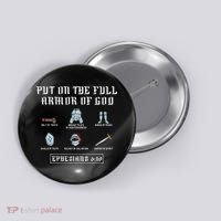 Put On The Full Armor Of God Funny Saying Christian Button thumb 0