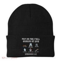 Put On The Full Armor Of God Funny Saying Christian Beanie thumb 0