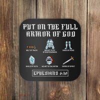 Put On The Full Armor Of God Funny Saying Christian Coaster thumb 0