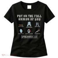 Put On The Full Armor Of God Funny Saying Christian Women's T-Shirt thumb 0