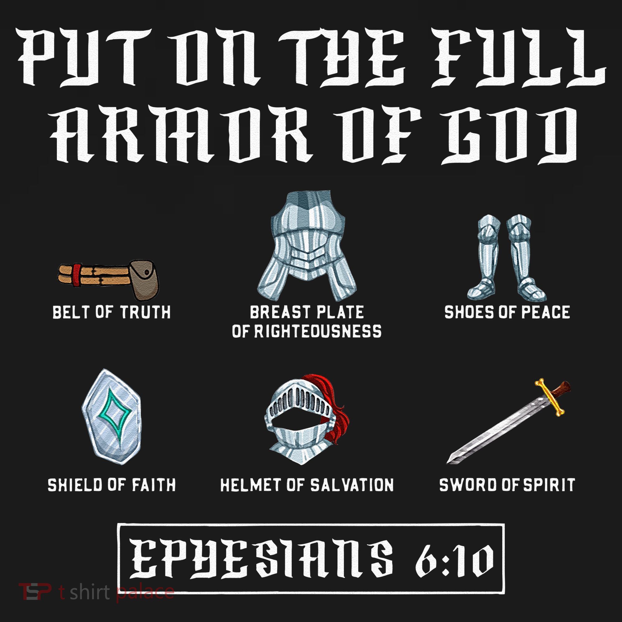 Put On The Full Armor Of God Funny Saying Christian Women's T-Shirt