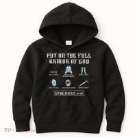 Put On The Full Armor Of God Funny Saying Christian Kids Hoodie thumb 0