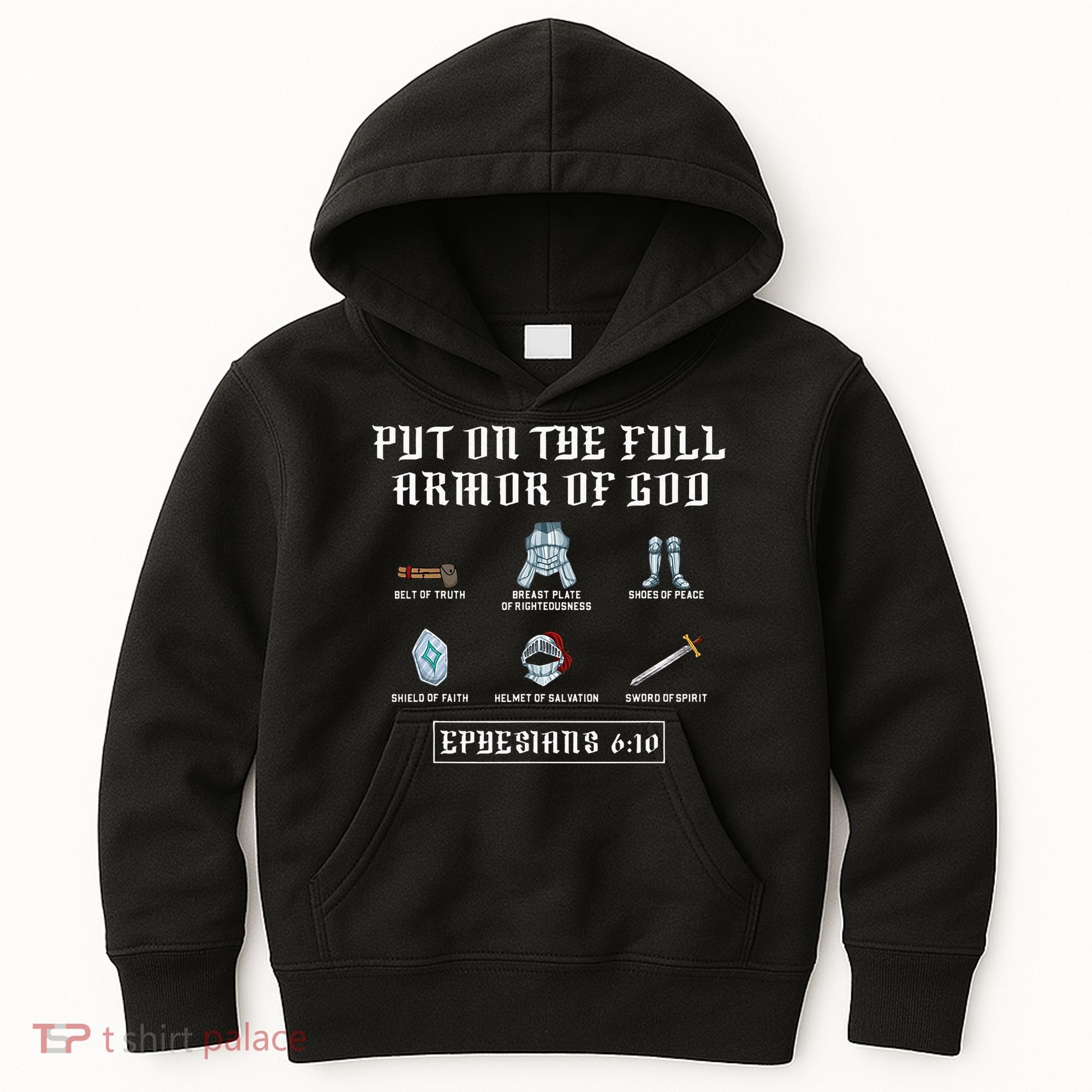 Put On The Full Armor Of God Funny Saying Christian Kids Hoodie