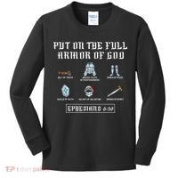 Put On The Full Armor Of God Funny Saying Christian Kids Long Sleeve Shirt thumb 0