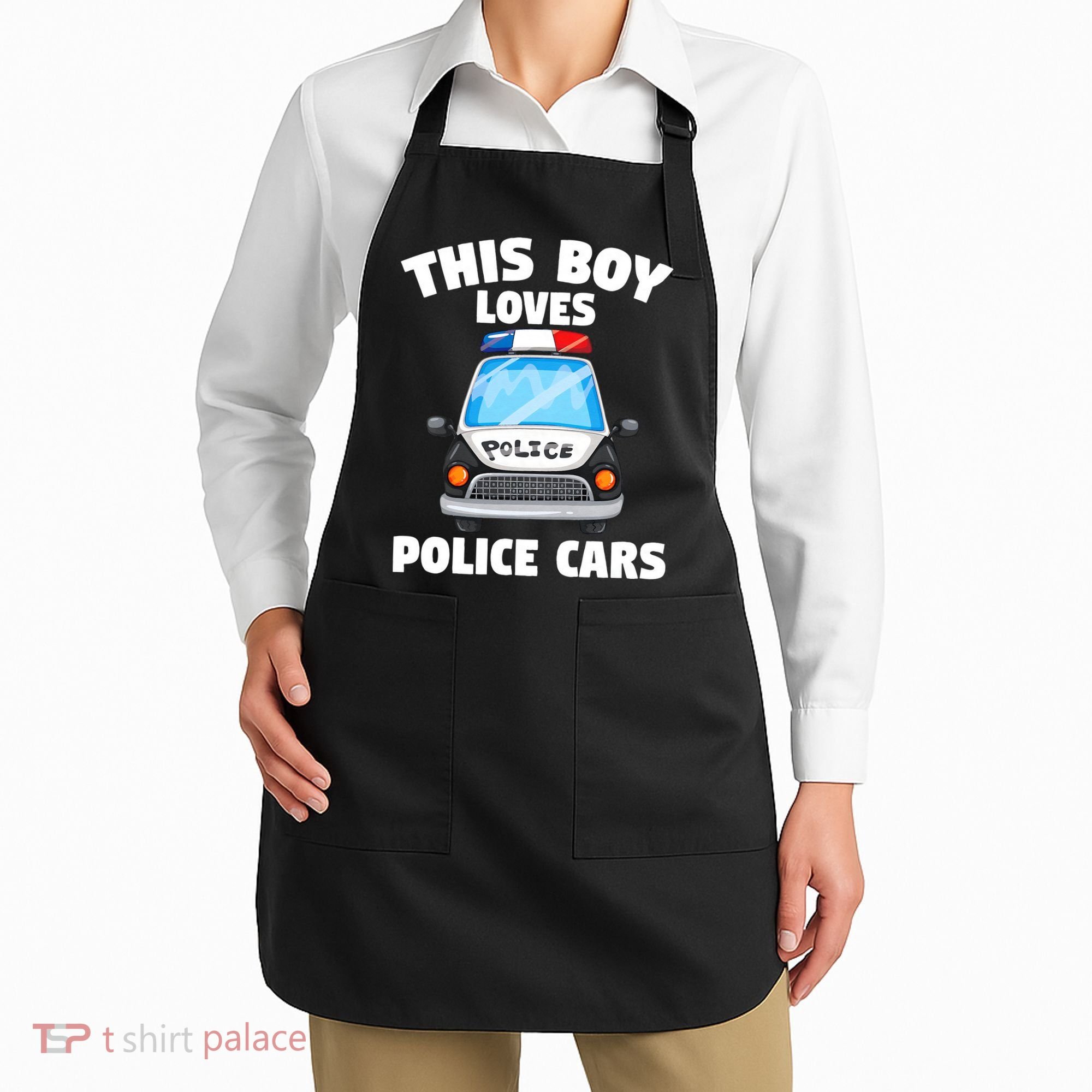 Police Officer This Boy Loves Police Cars Apron