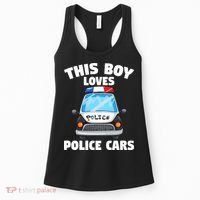 Police Officer This Boy Loves Police Cars Women's Tank Top thumb 0