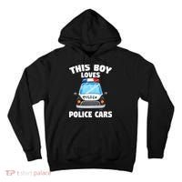 Police Officer This Boy Loves Police Cars Tall Hoodie thumb 0