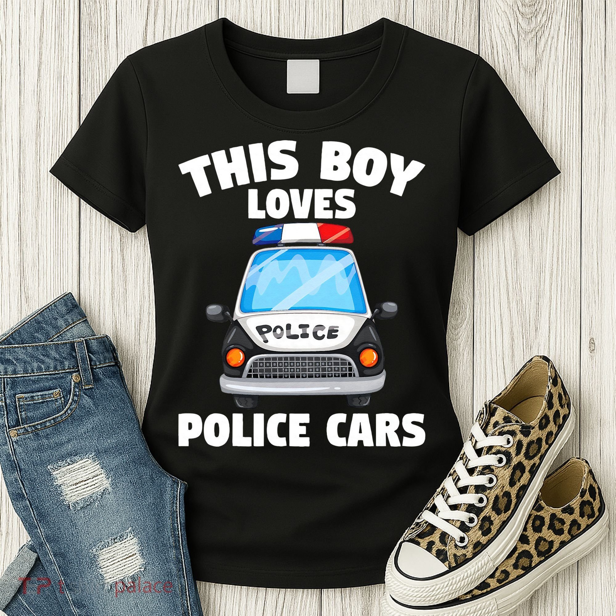 Police Officer This Boy Loves Police Cars Women's T-Shirt