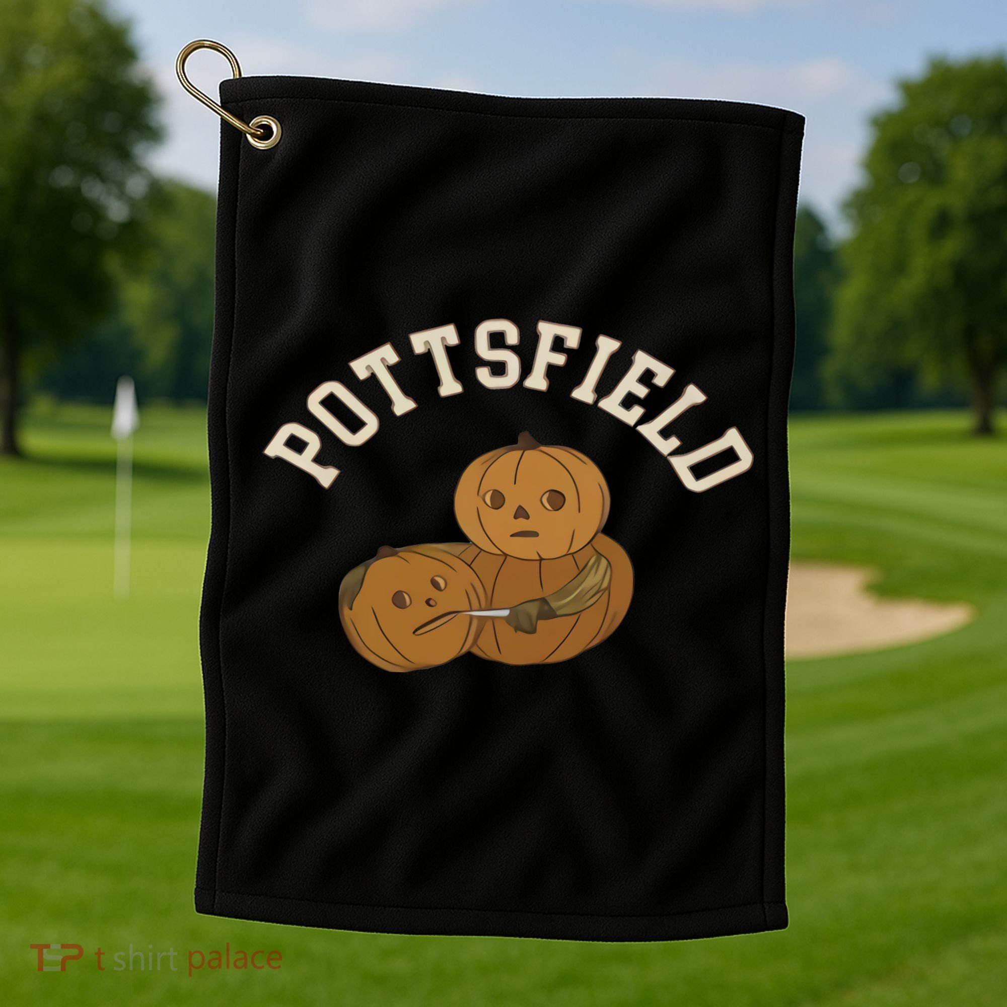 Pottsfield Over The Garden Wall Halloween Wear Pumpkin Golf Towel
