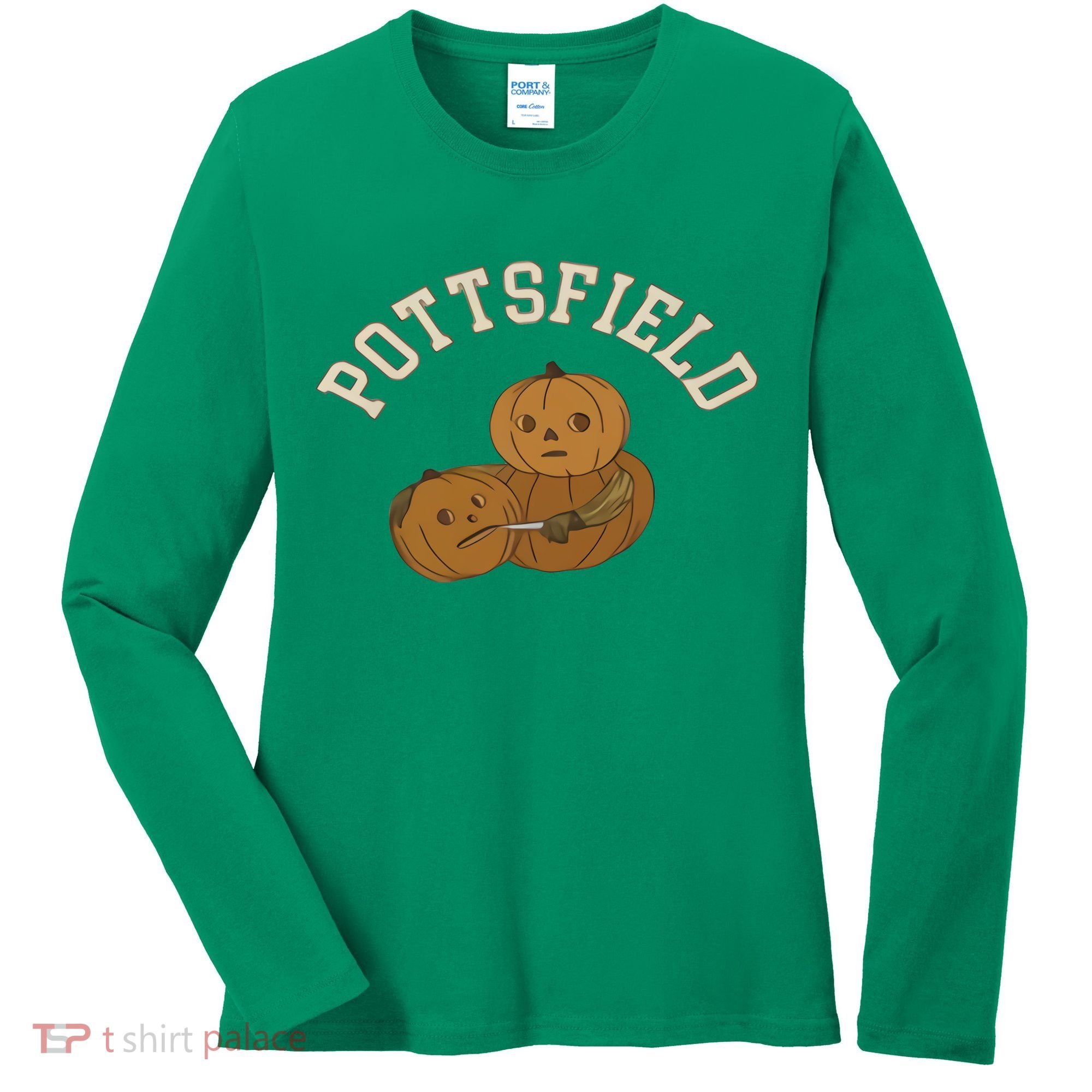 Pottsfield Over The Garden Wall Halloween Wear Pumpkin Women's Long Sleeve Shirt