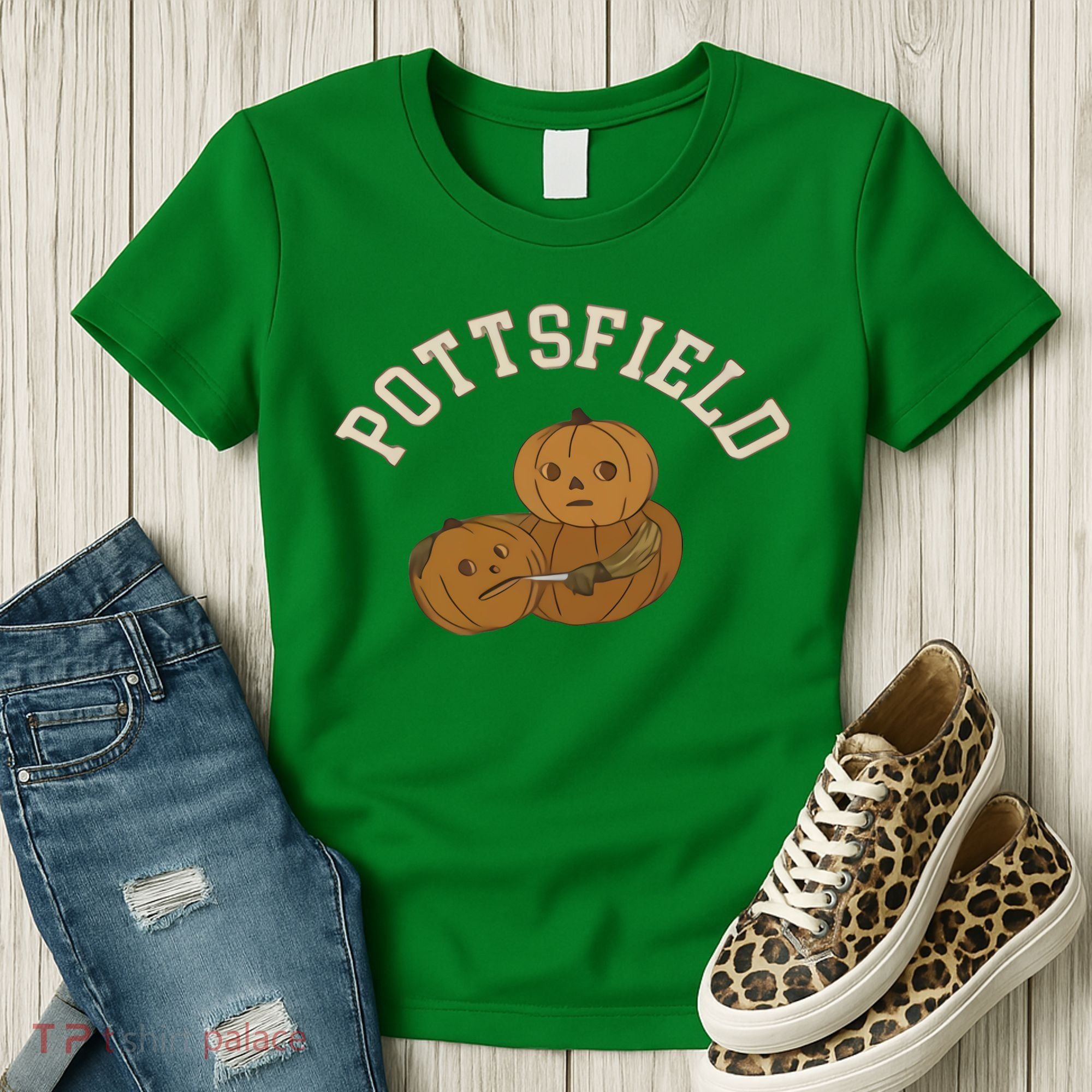 Pottsfield Over The Garden Wall Halloween Wear Pumpkin Women's T-Shirt