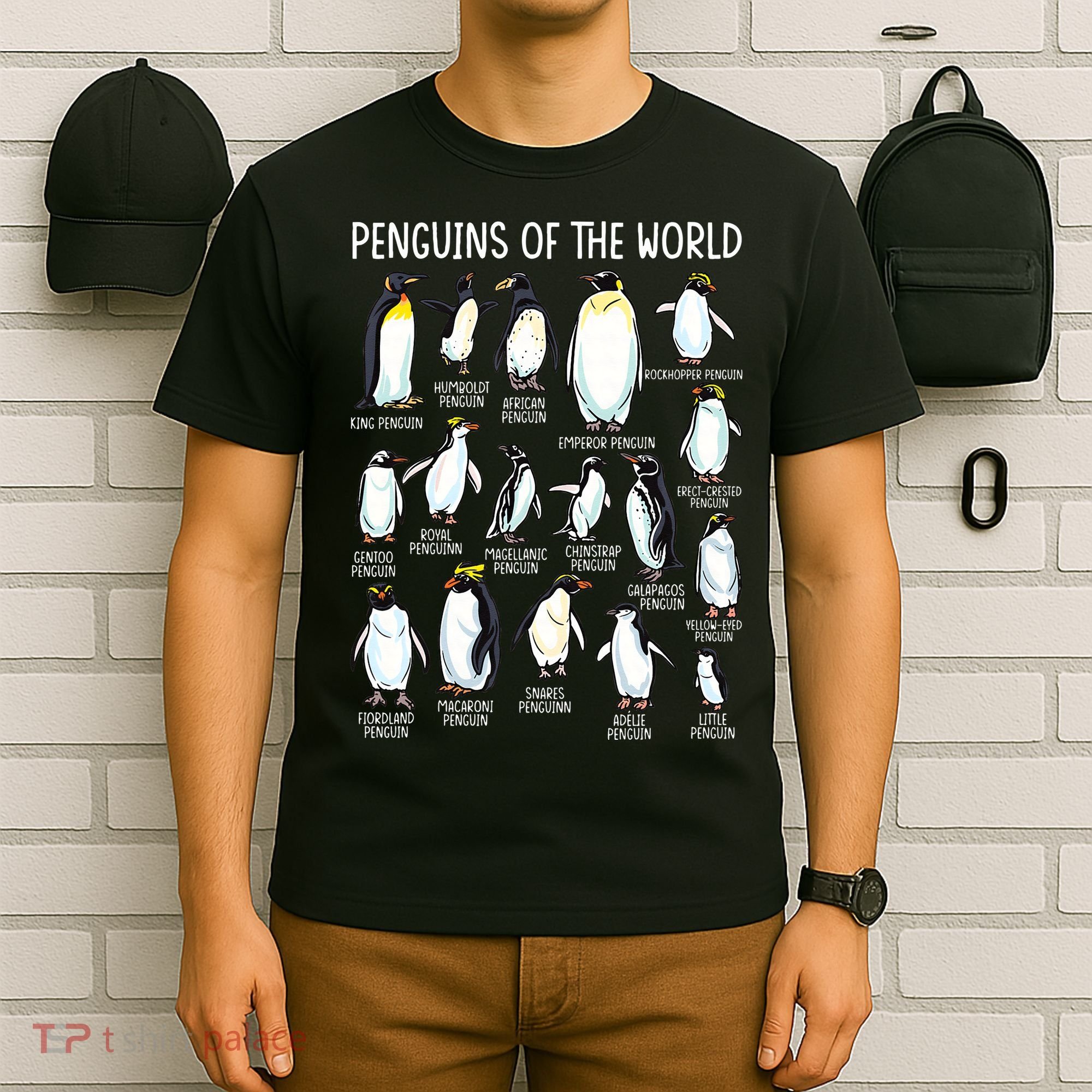 Penguins Of The World Zookeeper Sea Animal Penguin Lovers T-Shirt