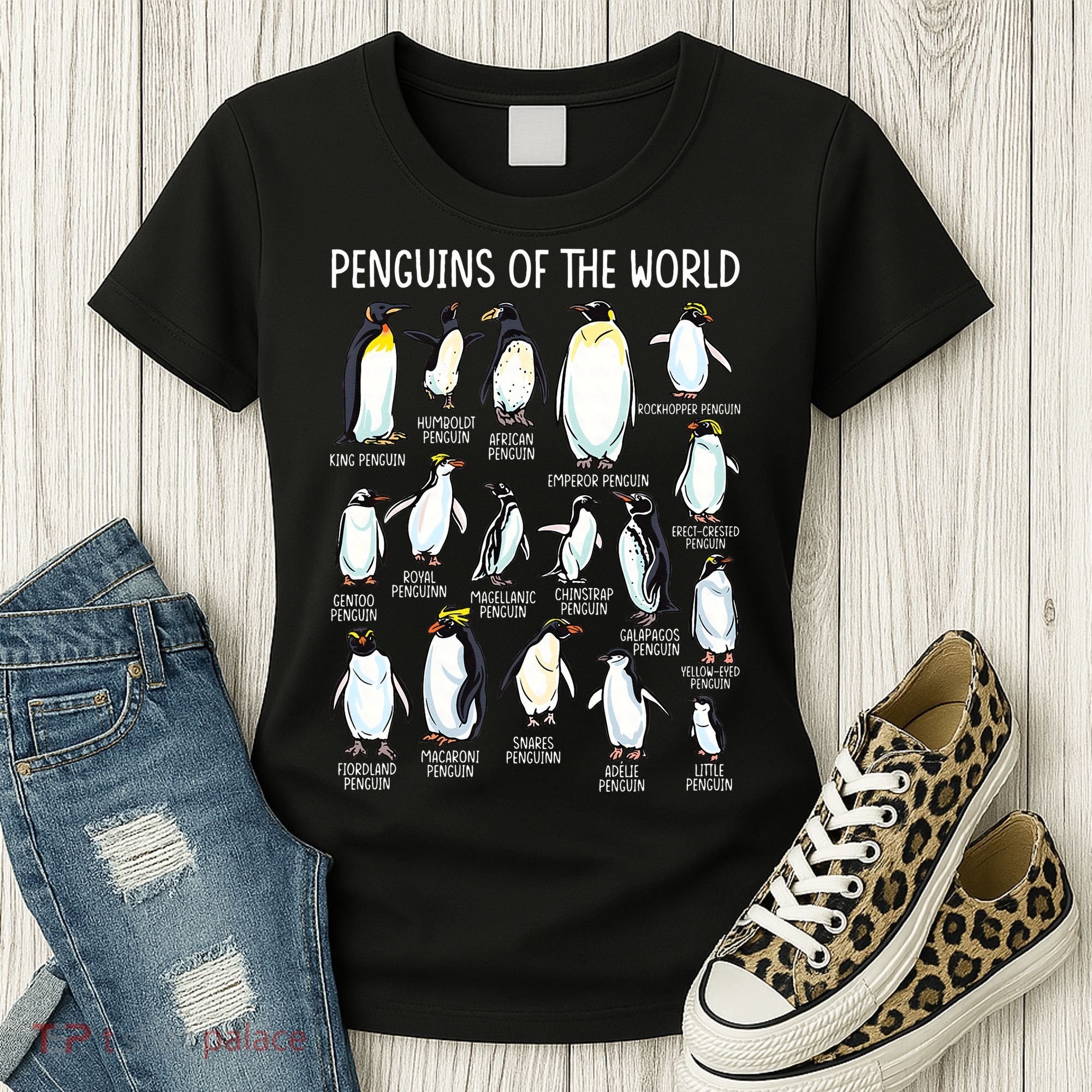 Penguins Of The World Zookeeper Sea Animal Penguin Lovers Women's T-Shirt