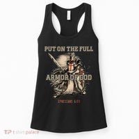 Put On The Full Armor Of God Christian Religious Quote Women's Tank Top thumb 0