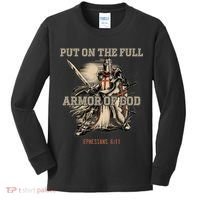 Put On The Full Armor Of God Christian Religious Quote Kids Long Sleeve Shirt thumb 0