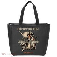 Put On The Full Armor Of God Christian Religious Quote Tote Bag thumb 0