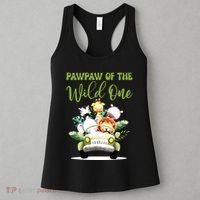 Pawpaw Of The Wild One 1st Birthday Safari Family Matching Women's Tank Top thumb 3