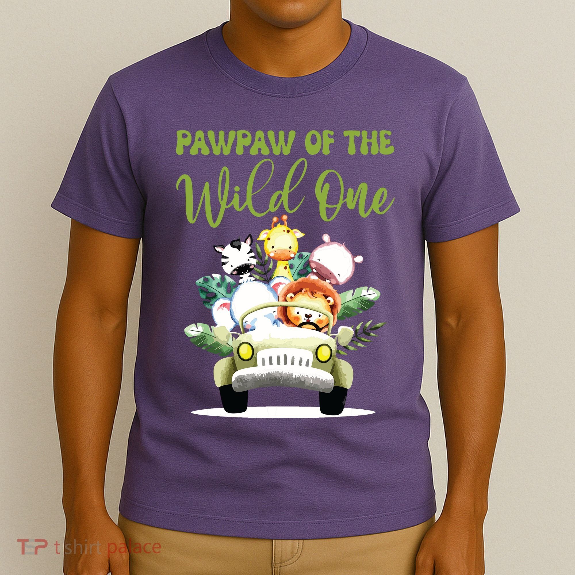 Pawpaw Of The Wild One 1st Birthday Safari Family Matching T-Shirt