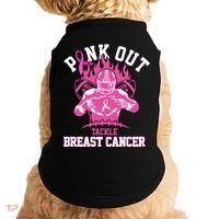 Pink Out Tackle Breast Cancer Awareness Football Doggie Tank thumb 0