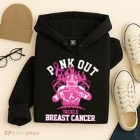Pink Out Tackle Breast Cancer Awareness Football Hoodie thumb 4