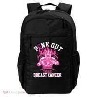 Pink Out Tackle Breast Cancer Awareness Football Backpack thumb 0