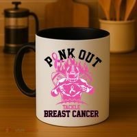 Pink Out Tackle Breast Cancer Awareness Football Coffee Mug thumb 4
