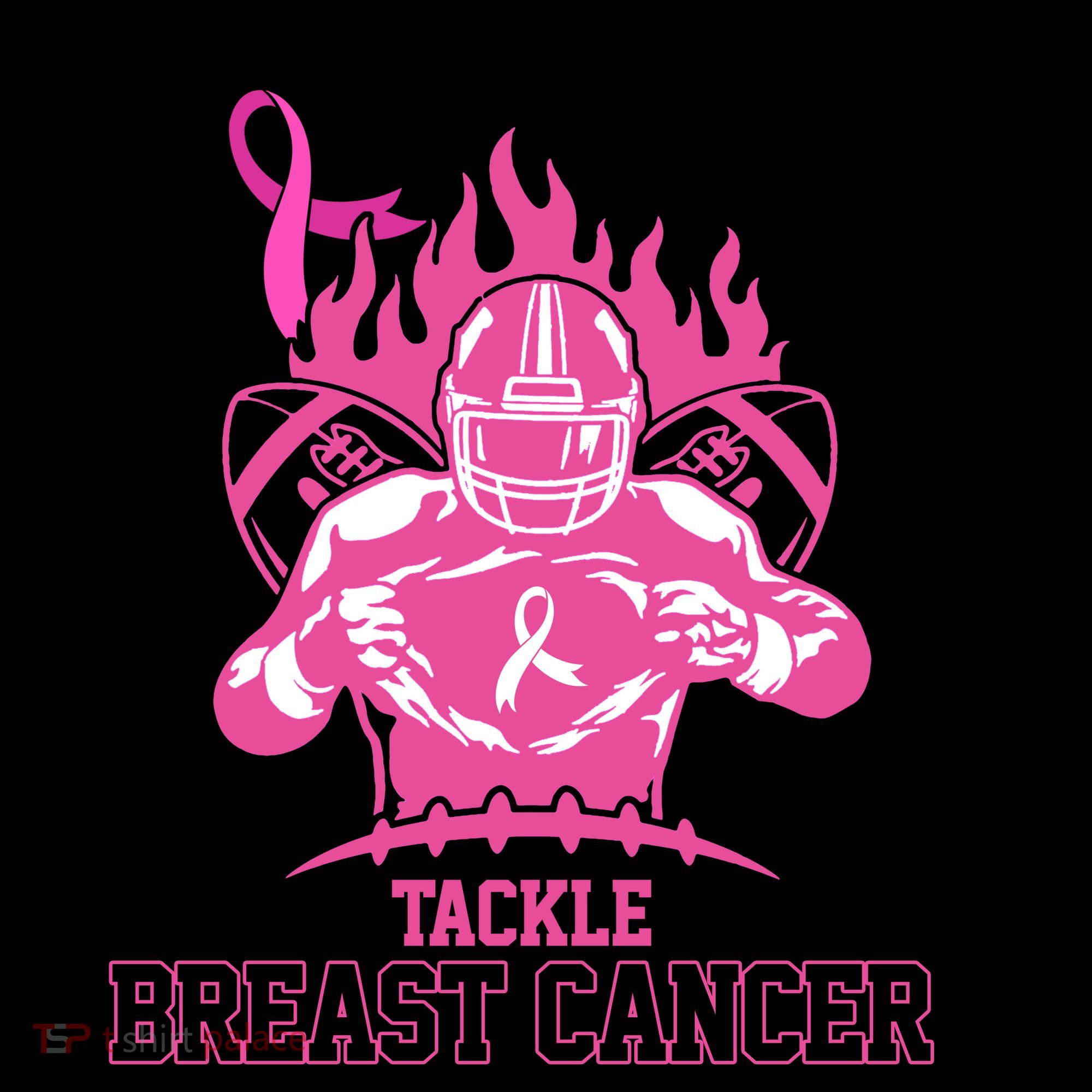Pink Out Tackle Breast Cancer Awareness Football Coffee Mug
