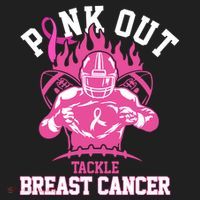 Pink Out Tackle Breast Cancer Awareness Football Beanie thumb 2