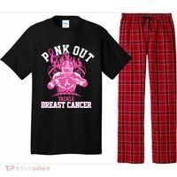 Pink Out Tackle Breast Cancer Awareness Football Pajama Set thumb 0