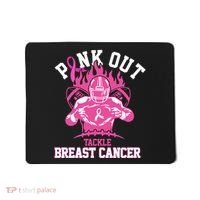 Pink Out Tackle Breast Cancer Awareness Football Mousepad thumb 0