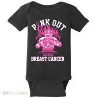 Pink Out Tackle Breast Cancer Awareness Football Baby Bodysuit thumb 0