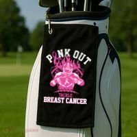 Pink Out Tackle Breast Cancer Awareness Football Golf Towel thumb 2