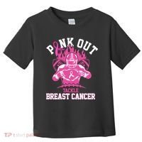 Pink Out Tackle Breast Cancer Awareness Football Toddler T-Shirt thumb 0