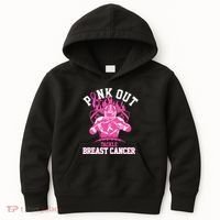 Pink Out Tackle Breast Cancer Awareness Football Kids Hoodie thumb 0