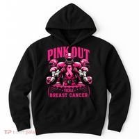 Pink Out Tackle Breast Cancer Awareness Football Pink Ribbon Hoodie thumb 0