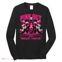 Pink Out Tackle Breast Cancer Awareness Football Pink Ribbon Long Sleeve Shirt thumb 0