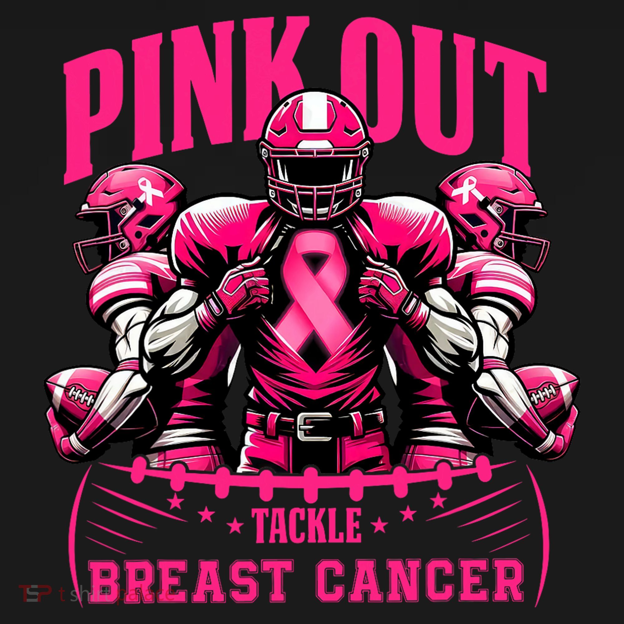 Pink Out Tackle Breast Cancer Awareness Football Pink Ribbon Sweatshirt