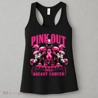 Pink Out Tackle Breast Cancer Awareness Football Pink Ribbon Women's Tank Top thumb 3