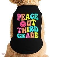 Peace Out Third Grade Last Day Of School 3rd Grade Teacher Doggie Tank thumb 0