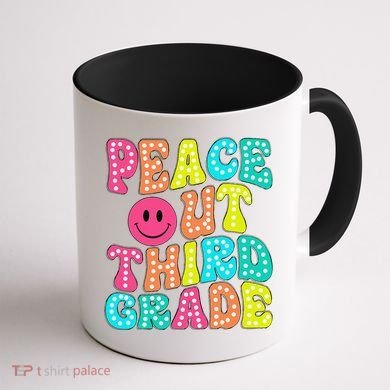 Peace Out Third Grade Last Day Of School 3rd Grade Teacher Coffee Mug back
