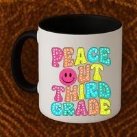 Peace Out Third Grade Last Day Of School 3rd Grade Teacher Coffee Mug thumb 2