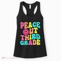 Peace Out Third Grade Last Day Of School 3rd Grade Teacher Women's Tank Top thumb 0