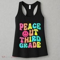Peace Out Third Grade Last Day Of School 3rd Grade Teacher Women's Tank Top thumb 3