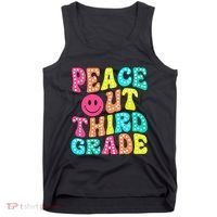 Peace Out Third Grade Last Day Of School 3rd Grade Teacher Tank Top thumb 0