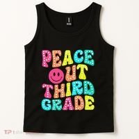 Peace Out Third Grade Last Day Of School 3rd Grade Teacher Tank Top thumb 2