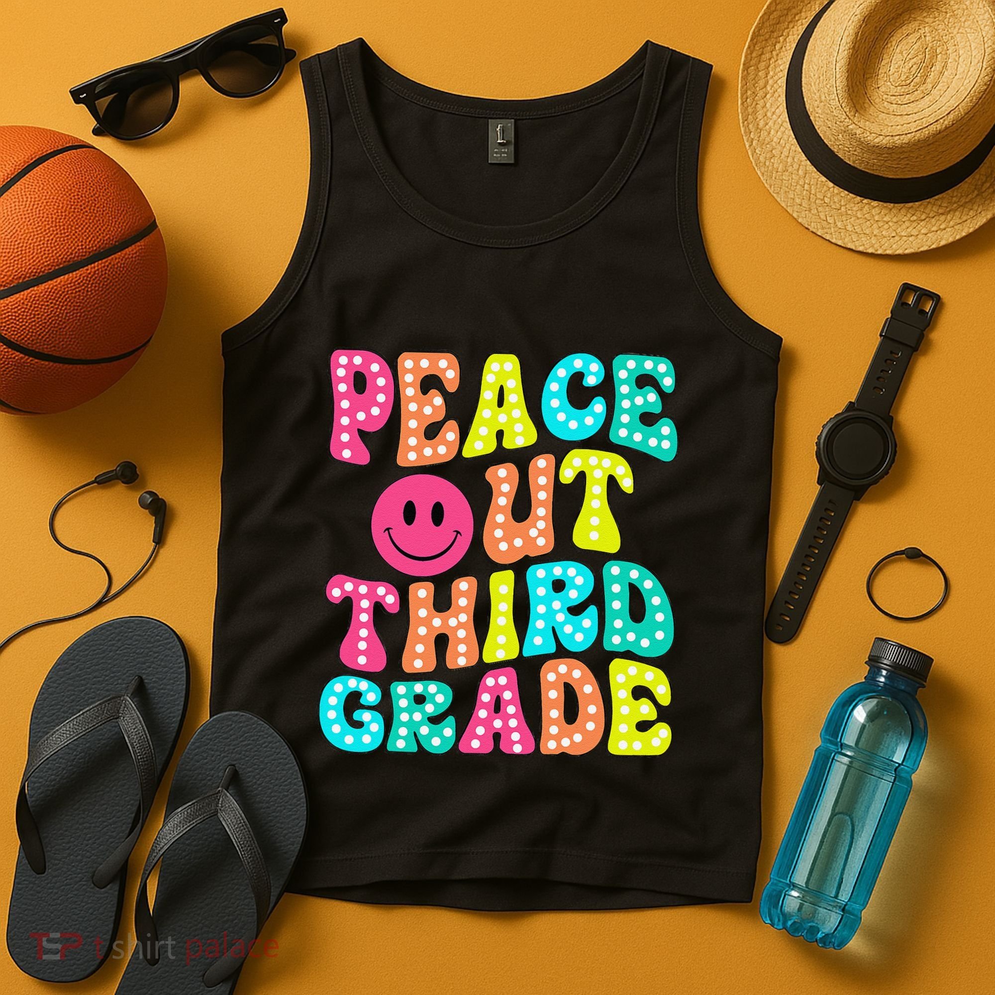 Peace Out Third Grade Last Day Of School 3rd Grade Teacher Tank Top