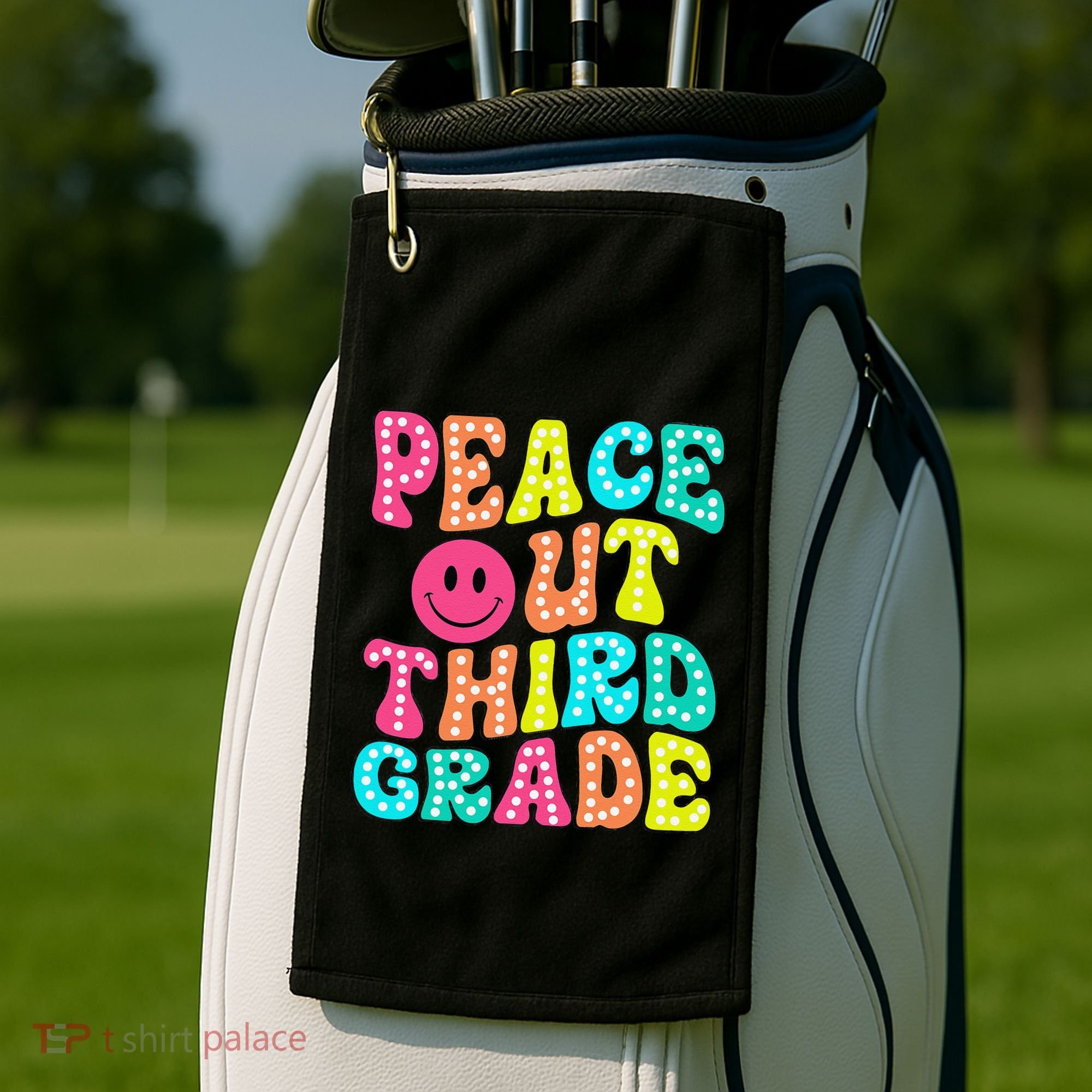 Peace Out Third Grade Last Day Of School 3rd Grade Teacher Golf Towel